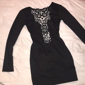 XS  Little Black Low Back Dress